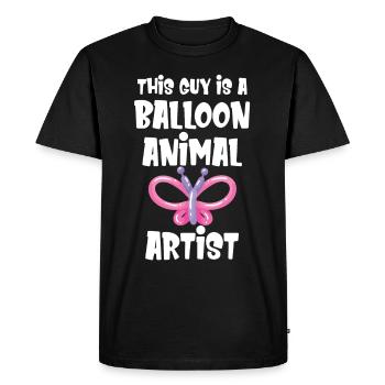 This guy is a balloon animal artist, - Men's Premium Organic T-Shirt - black - Front - Nico (187cm)