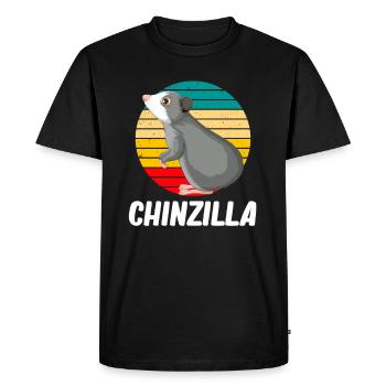 Chinzilla Chinchilla Lover Bunny Pour Bébés - T-shirt Premium bio Homme - noir - Devant - Nico (187cm)