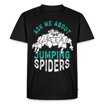 Araignée sauteuse Cadeau d’araignée sauteuse - T-shirt Premium bio Homme - noir - Devant - Nico (187cm)
