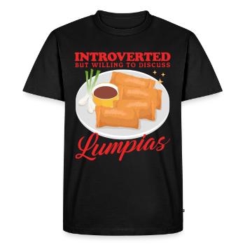 Lumpia Rouleau de Printemps Loempia Cadeau - T-shirt Premium bio Homme - noir - Devant - Nico (187cm)