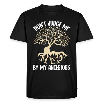 Généalogie Généalogies Généalogie Généalogie - T-shirt Premium bio Homme - noir - Devant - Nico (187cm)