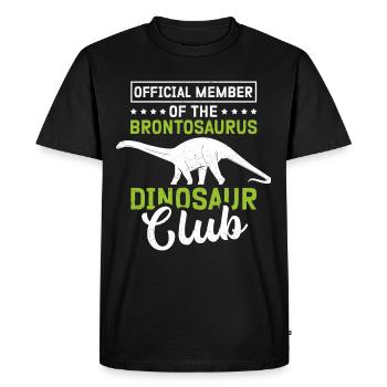 Brontosaure dinosaure dinosaure cadeau - T-shirt Premium bio Homme - noir - Devant - Nico (187cm)