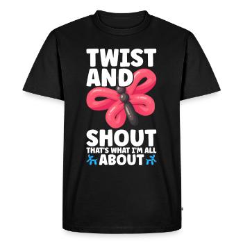 Ballon Twister Ballon Artiste Ballon Animaux - T-shirt Premium bio Homme - noir - Devant - Nico (187cm)