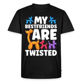 Ballon Twister Ballon Artiste Ballon Animaux - T-shirt Premium bio Homme - noir - Devant - Nico (187cm)
