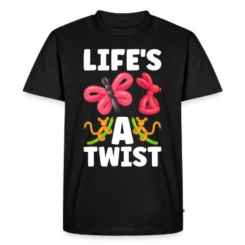 Ballon Twister Ballon Artiste Ballon Animaux - T-shirt Premium bio Homme - noir - Devant - Nico (187cm)