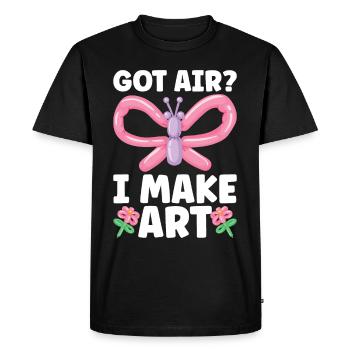 Ballon Twister Ballon Artiste Ballon Animaux - T-shirt Premium bio Homme - noir - Devant - Nico (187cm)