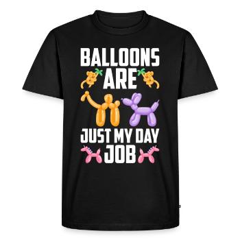 Ballon Twister Ballon Artiste Ballon Animaux - T-shirt Premium bio Homme - noir - Devant - Nico (187cm)