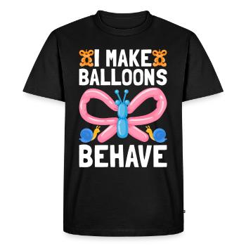 Ballon Twister Ballon Artiste Ballon Animaux - T-shirt Premium bio Homme - noir - Devant - Nico (187cm)