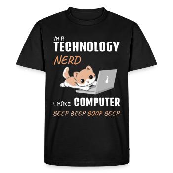 IT Computer Administrator Computerarbeit Geschenk - Männer Premium Bio T-Shirt - Schwarz - Vorne - Nico (187cm)