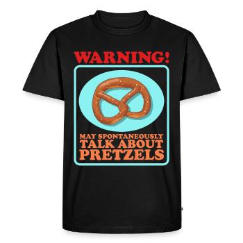 Pretzel Pretzels Pretzel Lover Gift - Men's Premium Organic T-Shirt - black - Front - Nico (187cm)
