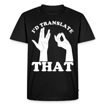 sign languageASL Teacher American Sign Language - Men's Premium Organic T-Shirt - black - Front - Nico (187cm)