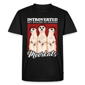 Suricate drôle suricate - T-shirt Premium bio Homme - noir - Devant - Nico (187cm)