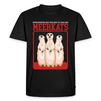Suricates cool suricates - T-shirt Premium bio Homme - noir - Devant - Nico (187cm)