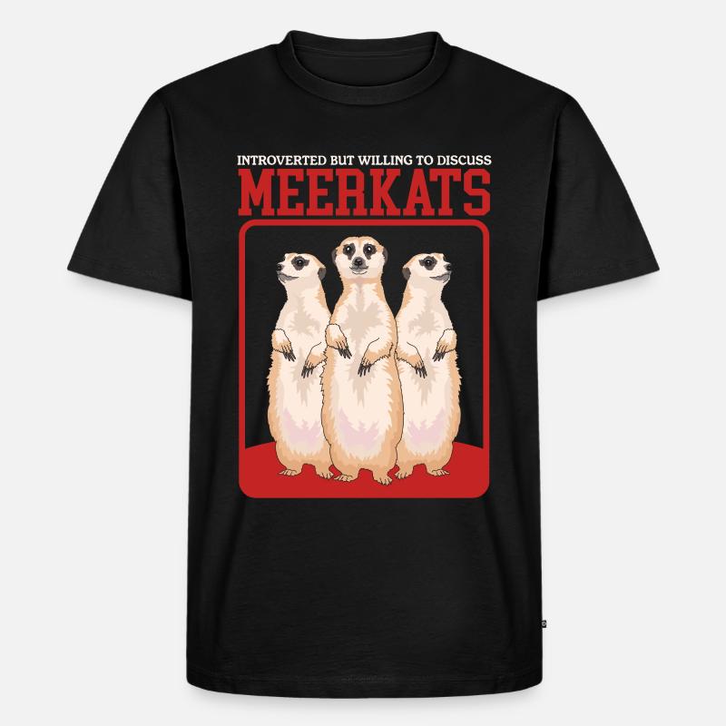 Erdmännchen coole Erdmännchen - Männer Premium Bio T-Shirt - Schwarz