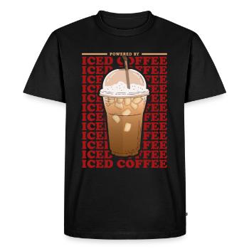 Iced Coffee Iced Coffee Coffee Lover Gift - Men's Premium Organic T-Shirt - black - Front - Nico (187cm)