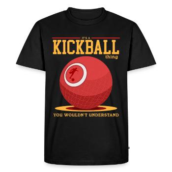 Kickball Kickballer Kickball Player Cadeau - T-shirt Premium bio Homme - noir - Devant - Nico (187cm)