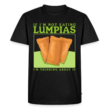 Lumpia Spring Roll Loempia Gift - Men's Premium Organic T-Shirt - black - Front - Nico (187cm)