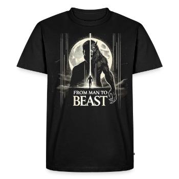 Werewolf Metamorphosis T-Shirt - Men's Premium Organic T-Shirt - black - Front - Nico (187cm)
