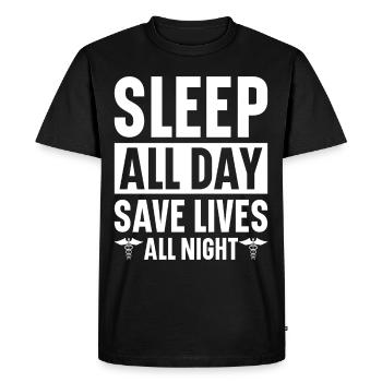 Paramedic Paramedic Ambulance Service - Men's Premium Organic T-Shirt - black - Front - Nico (187cm)