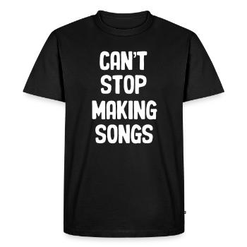 Can't Stop Songs Making Karaoke Guitarist Choir - Men's Premium Organic T-Shirt - black - Front - Nico (187cm)