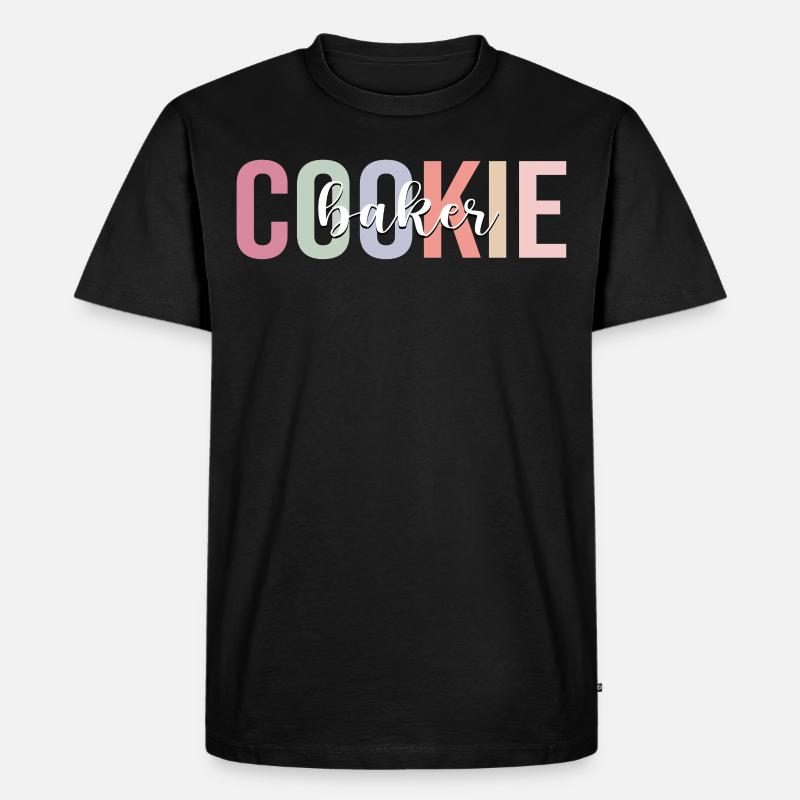 Plätzchenbäcker Backen Plätzchenhändler - Männer Premium Bio T-Shirt - Schwarz