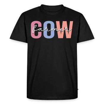 éleveur de vaches Ferme Éleveur de bétail - T-shirt Premium bio Homme - noir - Devant - Nico (187cm)