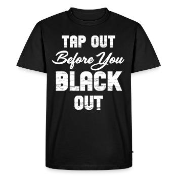 Tapotez avant de vous évanouir Combattant de MMA - T-shirt Premium bio Homme - noir - Devant - Nico (187cm)