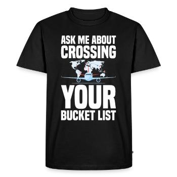 Commis au tourisme Agence de voyages - T-shirt Premium bio Homme - noir - Devant - Nico (187cm)