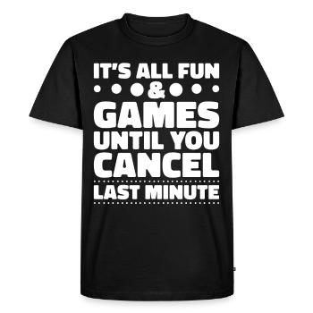 Commis au tourisme Agence de voyages - T-shirt Premium bio Homme - noir - Devant - Nico (187cm)