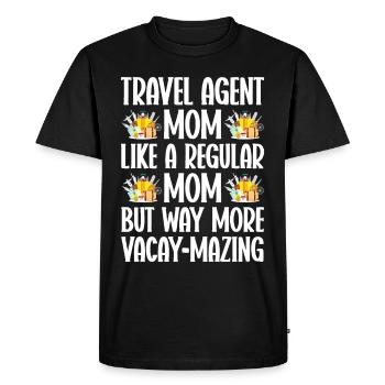 Commis au tourisme Agence de voyages - T-shirt Premium bio Homme - noir - Devant - Nico (187cm)