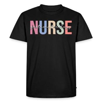 Infirmière en gastroentérologie Soins infirmiers G - T-shirt Premium bio Homme - noir - Devant - Nico (187cm)
