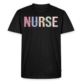 Geriatric Nurse Geriatric Nursing Elderly Men - Men's Premium Organic T-Shirt - black - Front - Nico (187cm)