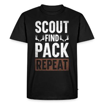 Chasse aux bois Chasse aux bois Trophée de chasse aux bois - T-shirt Premium bio Homme - noir - Devant - Nico (187cm)