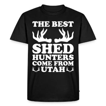 Chasse aux bois Chasse aux bois Trophée de chasse aux bois - T-shirt Premium bio Homme - noir - Devant - Nico (187cm)