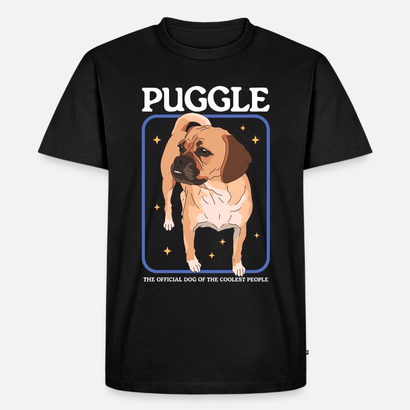 Puggle Hundebesitzer Hundehalter Geschenk - Männer Premium Bio T-Shirt - Schwarz