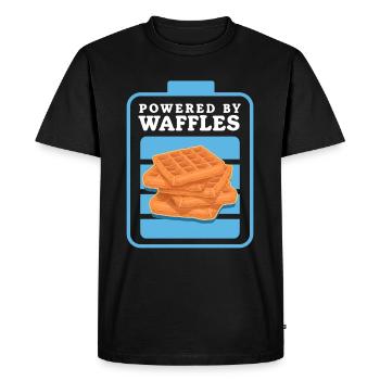 Gaufres Gaufres Gaufre Lover Cadeau - T-shirt Premium bio Homme - noir - Devant - Nico (187cm)