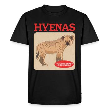 Hyena Spotted Hyena Hyena Gift - Men's Premium Organic T-Shirt - black - Front - Nico (187cm)