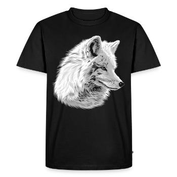 Arctic Fox Polarfüchse Polarfuchs - Men's Premium Organic T-Shirt - black - Front - Nico (187cm)