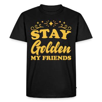 Orfèvre Fabricant de bijoux en or Bijoux en or - T-shirt Premium bio Homme - noir - Devant - Nico (187cm)