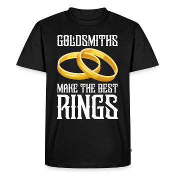 Orfèvre Fabricant de bijoux en or Bijoux en or - T-shirt Premium bio Homme - noir - Devant - Nico (187cm)