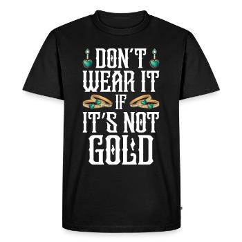Orfèvre Fabricant de bijoux en or Bijoux en or - T-shirt Premium bio Homme - noir - Devant - Nico (187cm)