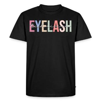 Wimperntechniker Lash Tech - T-shirt Premium bio Homme - noir - Devant - Nico (187cm)
