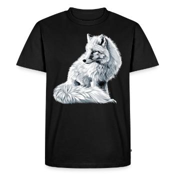 Arctic Fox Polarfüchse Polarfuchs - Men's Premium Organic T-Shirt - black - Front - Nico (187cm)
