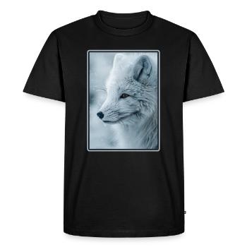Arctic Fox Polarfüchse Polarfuchs - Men's Premium Organic T-Shirt - black - Front - Nico (187cm)