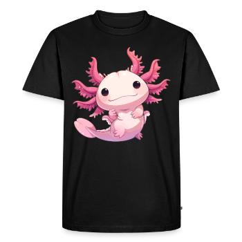 Axolotl - Men's Premium Organic T-Shirt - black - Front - Nico (187cm)
