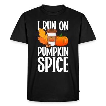 Citrouille Épices Latte Automne Halloween Citrouille Épices Épices - T-shirt Premium bio Homme - noir - Devant - Nico (187cm)