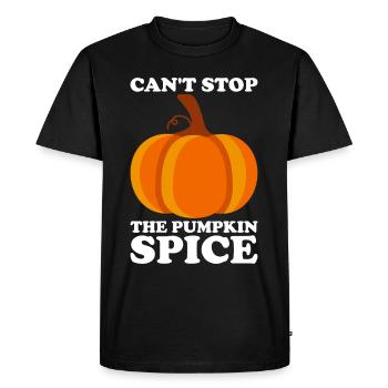Citrouille Épices Latte Automne Halloween Citrouille Épices Épices - T-shirt Premium bio Homme - noir - Devant - Nico (187cm)
