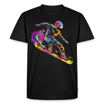 Sandboarding Sandboarder Popart - T-shirt Premium bio Homme - noir - Devant - Nico (187cm)