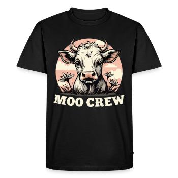 Cows Moo Cow Moo Cattle Dairy Cow Dairy Farmer - Men's Premium Organic T-Shirt - black - Front - Nico (187cm)