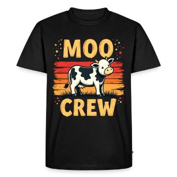 Vaches Moo Vache Moo Bovins Vache laitière Fermier - T-shirt Premium bio Homme - noir - Devant - Nico (187cm)